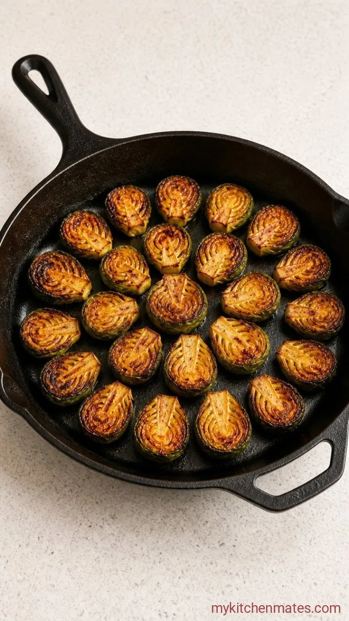 Crispy Sticky Kung Pao Brussels Sprouts Step 1: Roast the Sprouts