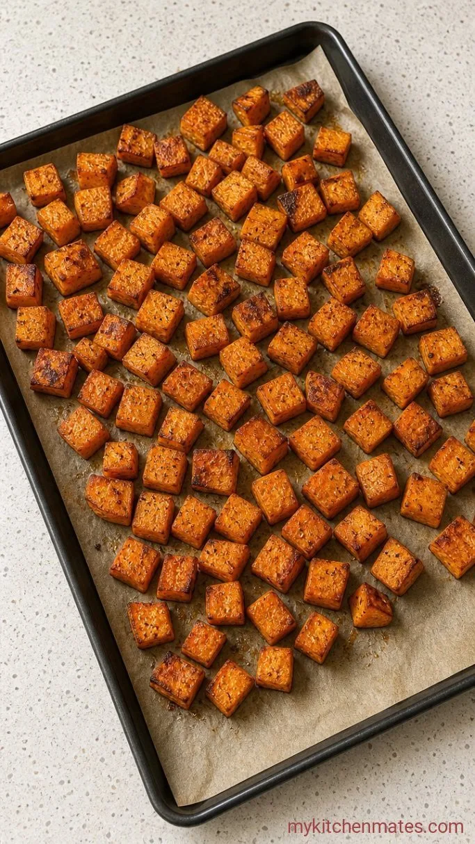 Sheet Pan BBQ Chicken Sweet Potato Bowls Step 1: Roast the Sweet Potatoes