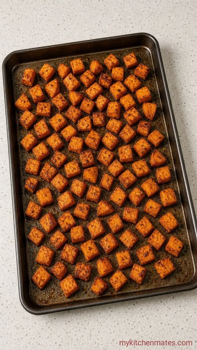 40-Minute Ground Beef Sweet Potato Bowls Step 1: Roast the Sweet Potatoes