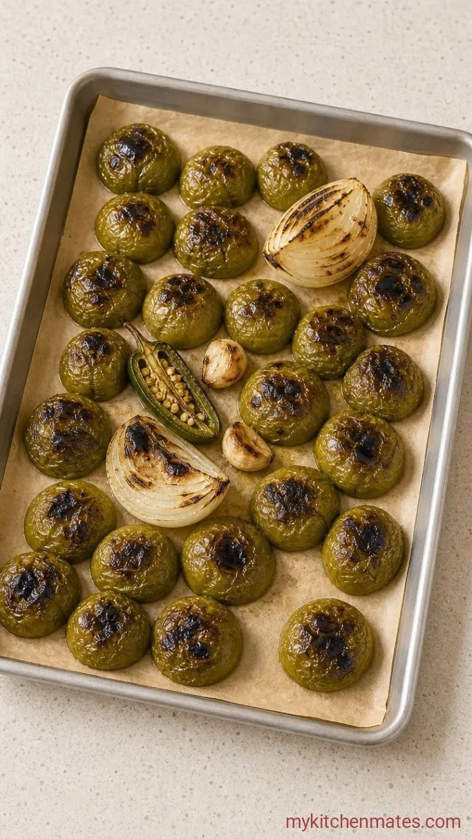 Step 1: Roast the Tomatillos and Aromatics