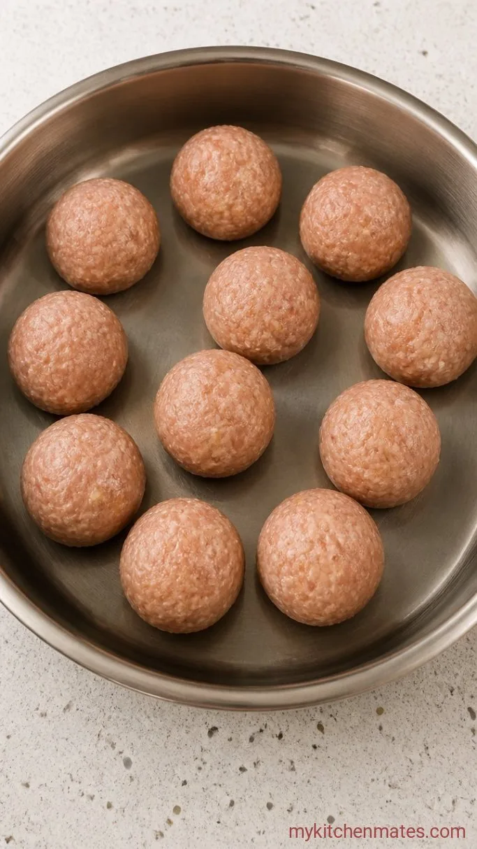 Step 1: Roll the Meatballs