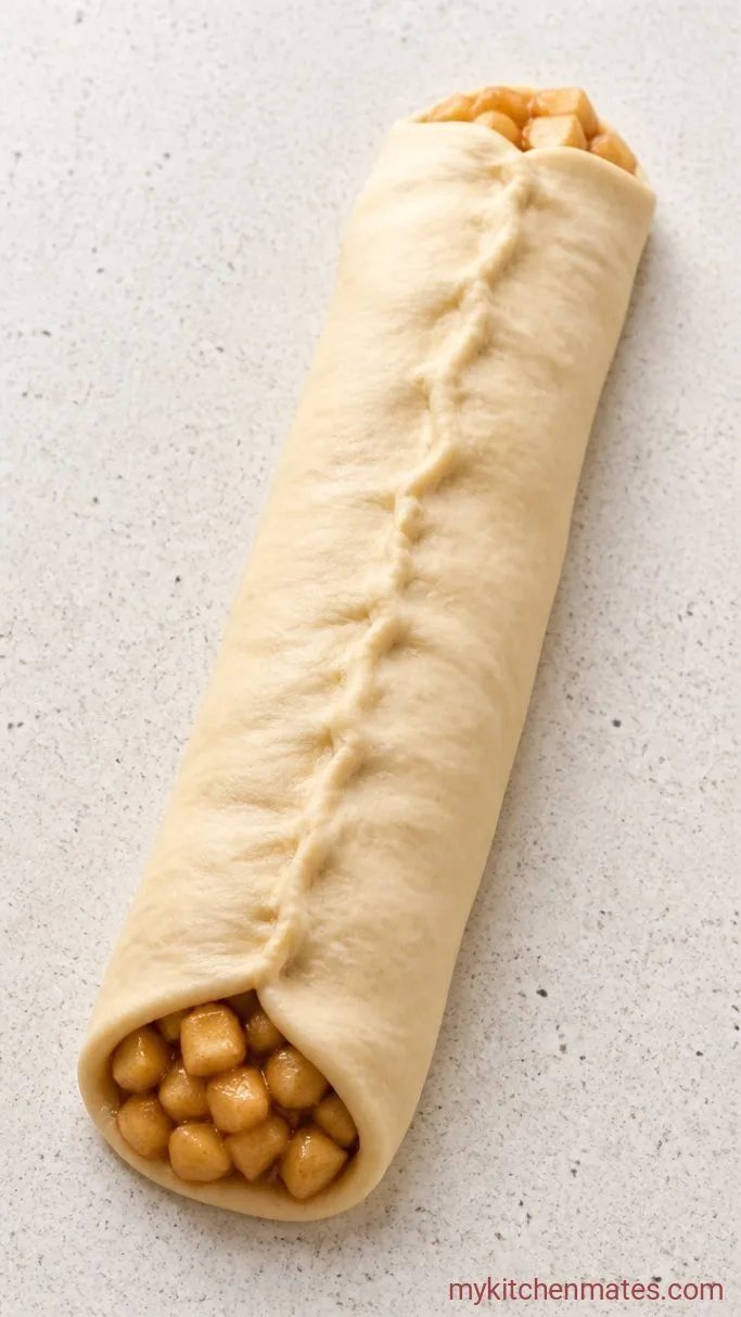 20-Minute Apple Pie Roll Ups Step 1: Roll Up the Apple Filling