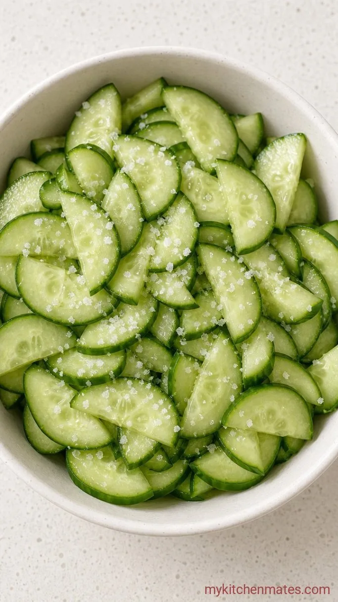 Step 1: Salt and Drain the Cucumbers