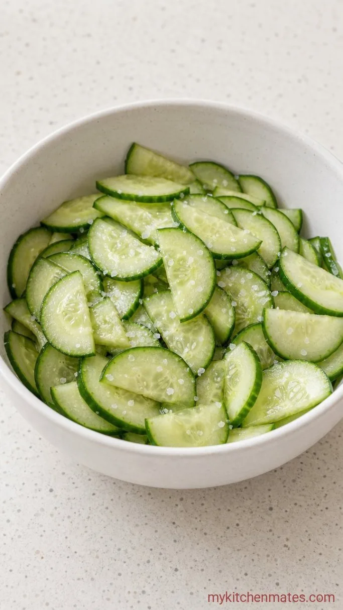 Step 1: Salt and Drain the Cucumbers