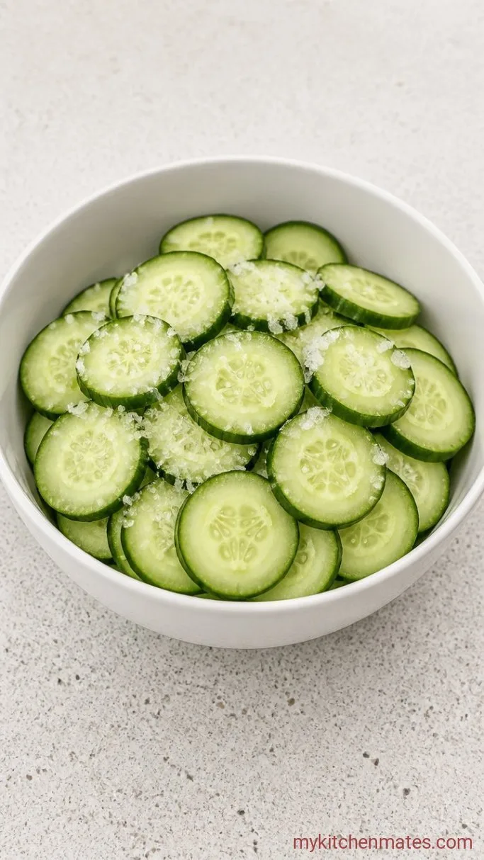 Step 1: Salt the Cucumbers