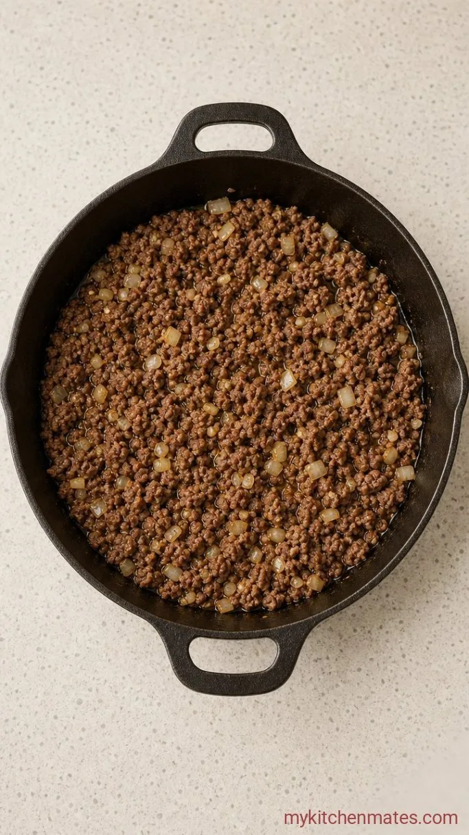 Step 1: Sauté and Brown the Beef