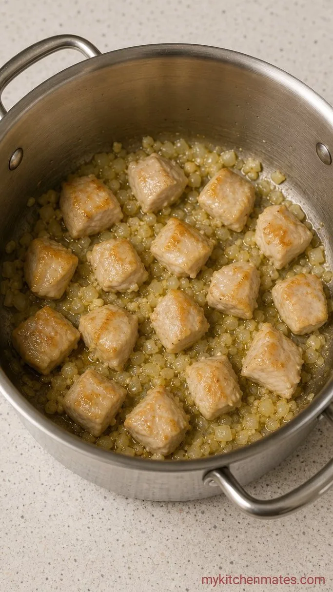 Step 1: Sauté the Aromatics and Chicken