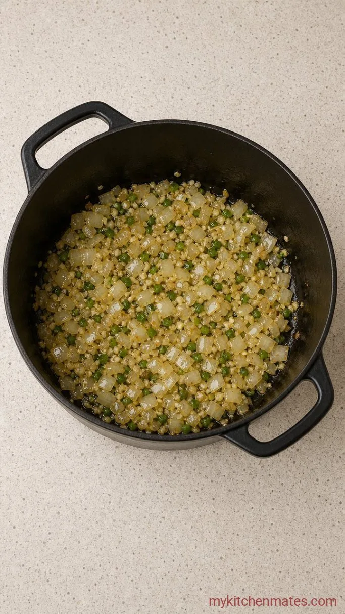 One-Pot Chicken Tortilla Soup Step 1: Sauté the Aromatics