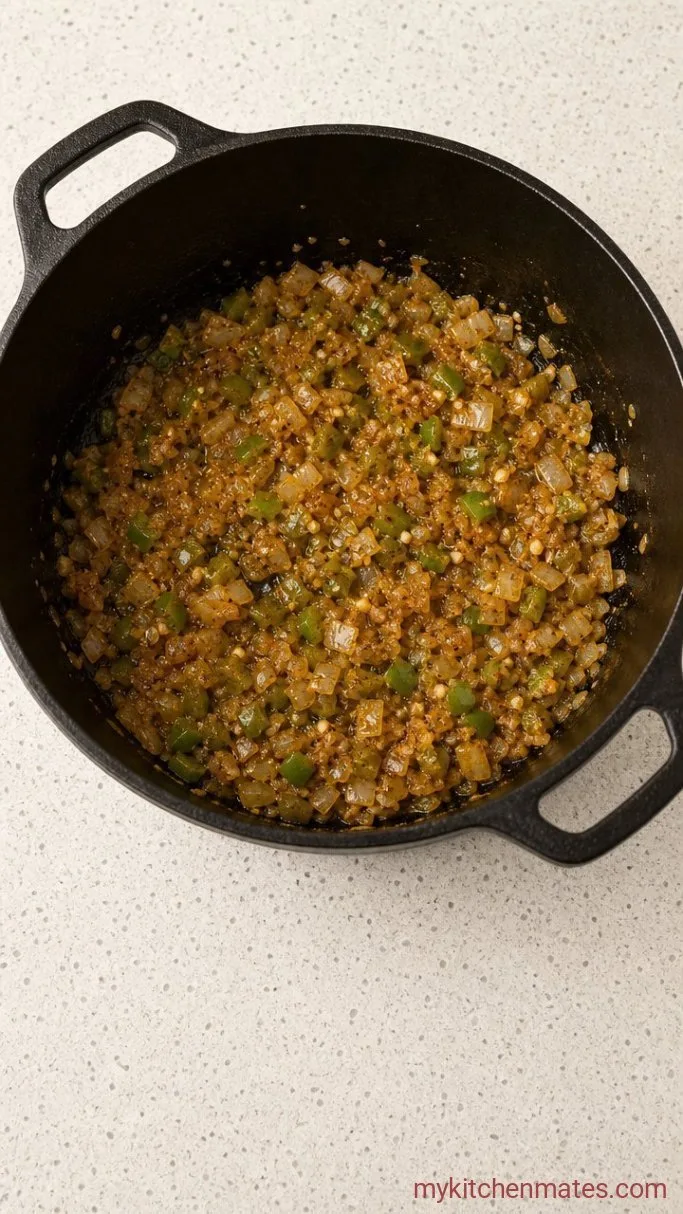 30-Minute Creamy Cajun White Chicken Chili Step 1: Sauté the Aromatics