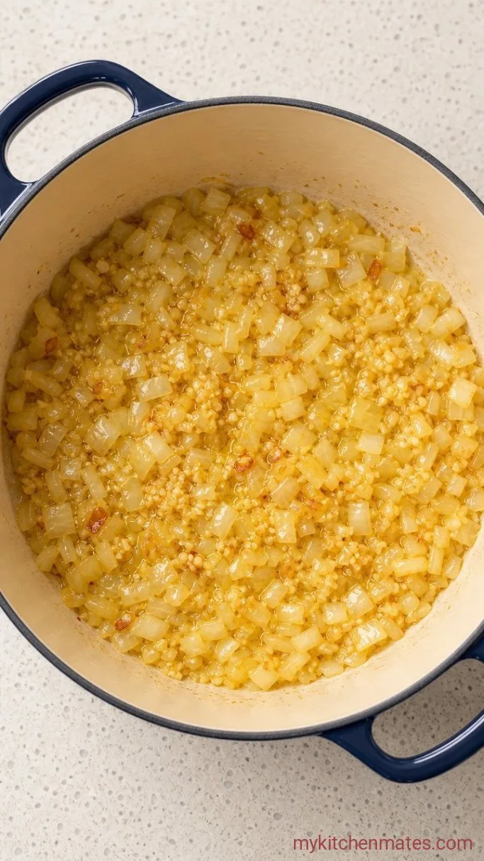 30-Minute Dairy Free White Chicken Chili Step 1: Sauté the Aromatics