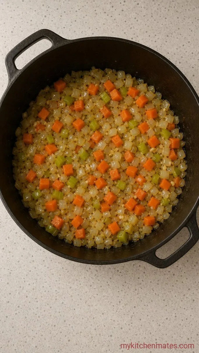 One-Pot Brown Lentil Soup Step 1: Sauté the Aromatics