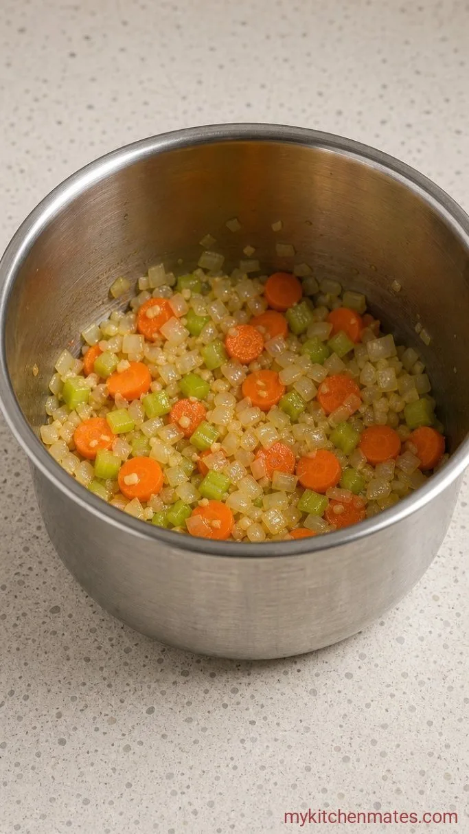 30-Minute Instant Pot Minestrone Soup Step 1: Sauté the Aromatics