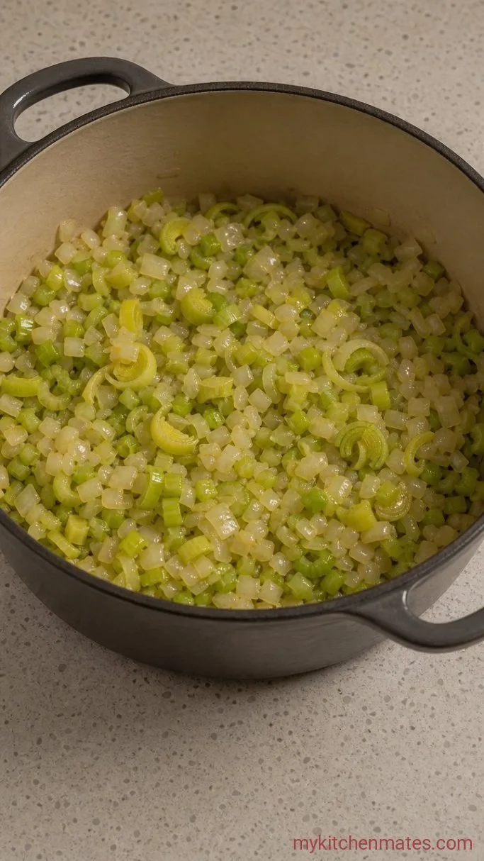 Creamy Irish Vegetable Soup (Ready in 45 Minutes) Step 1: Sauté the Aromatics
