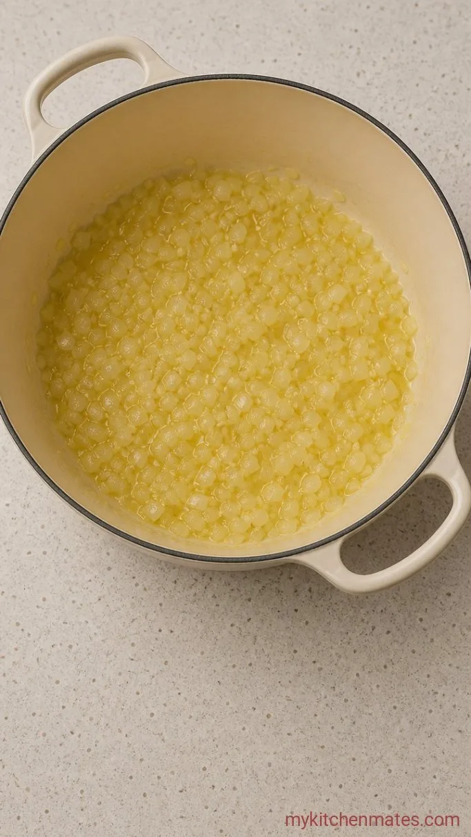 30-Minute Creamy Pumpkin Bisque Soup Step 1: Sauté the Aromatics