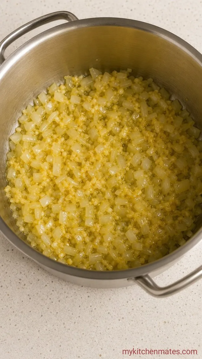 Cozy Sweet Potato Lentil Soup (One Pot) Step 1: Sauté the Aromatics