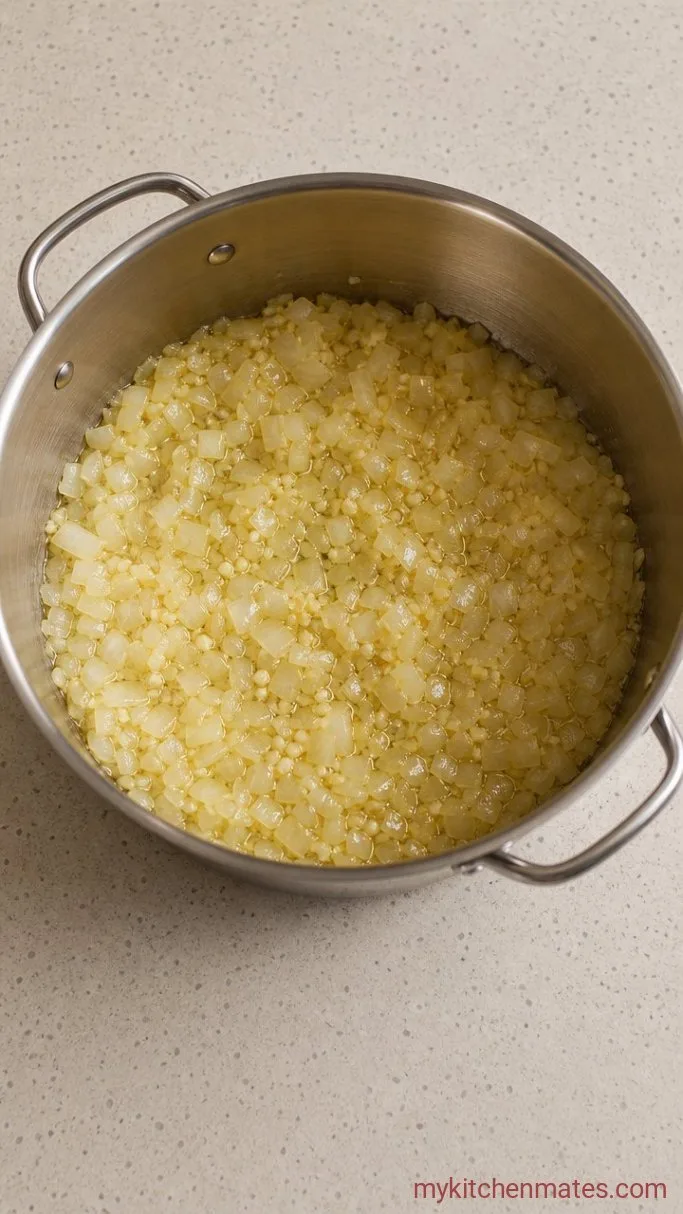 Creamy Vegan Broccoli Soup (Ready in 30 Minutes) Step 1: Sauté the Aromatics