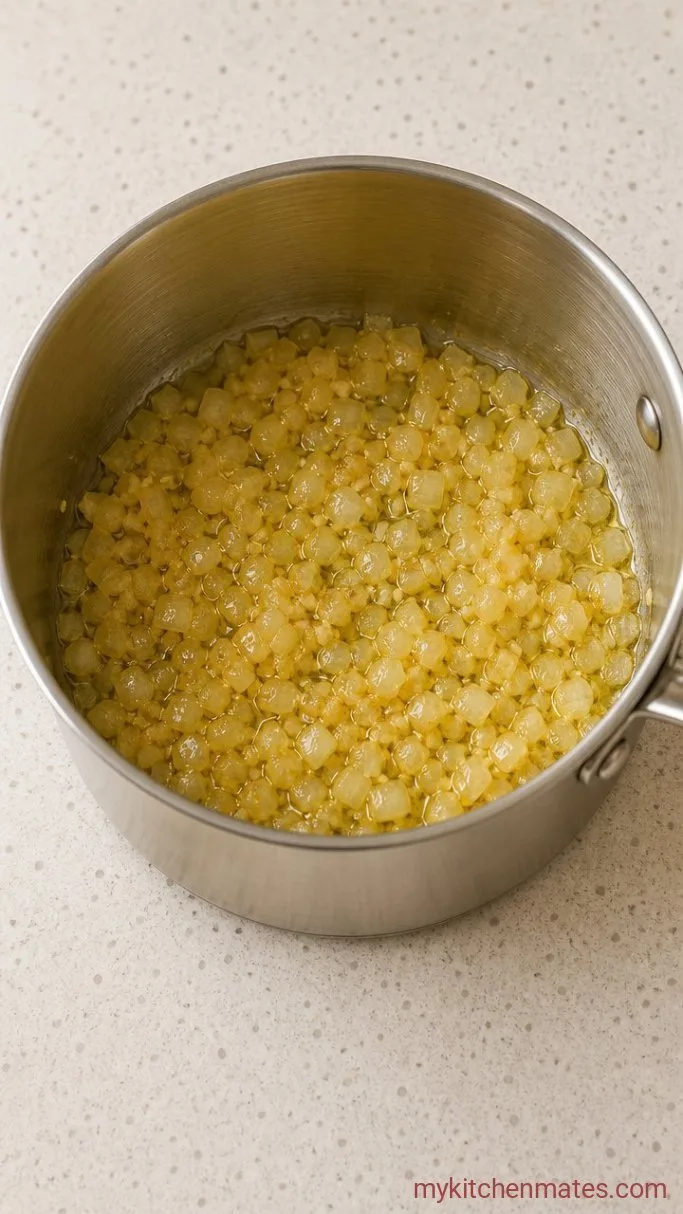 30-Minute Vegan Tomato Soup Step 1: Sauté the Aromatics