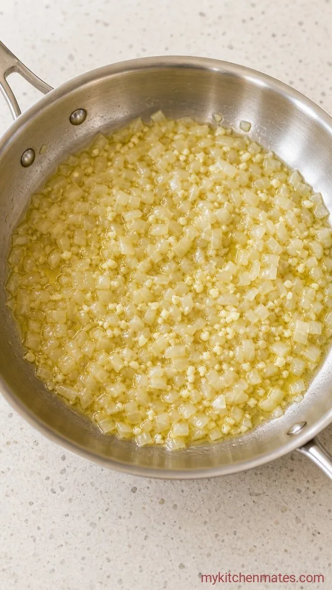 Simple 5-Ingredient Meatball Sauce Step 1: Sauté the Aromatics