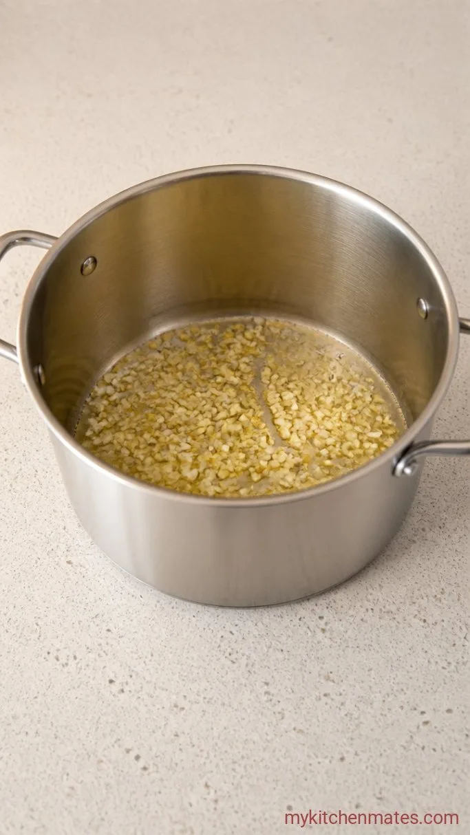 15-Minute Napa Cabbage Soup Step 1: Sauté the Aromatics