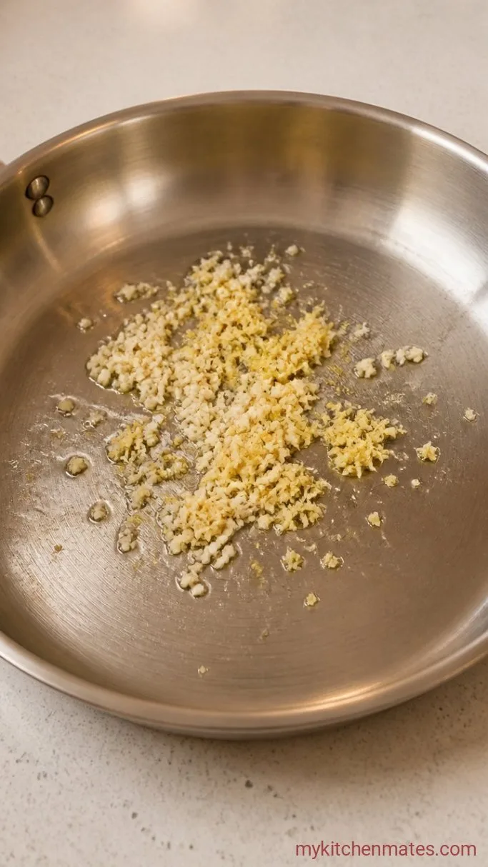 20-Minute Creamy Coconut Shrimp Step 1: Sauté the Garlic and Ginger