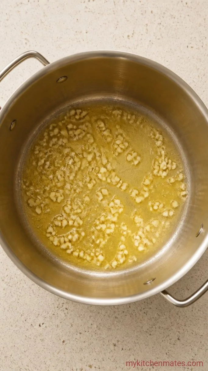 5-Ingredient Creamy Keto Tomato Soup Step 1: Sauté the Garlic