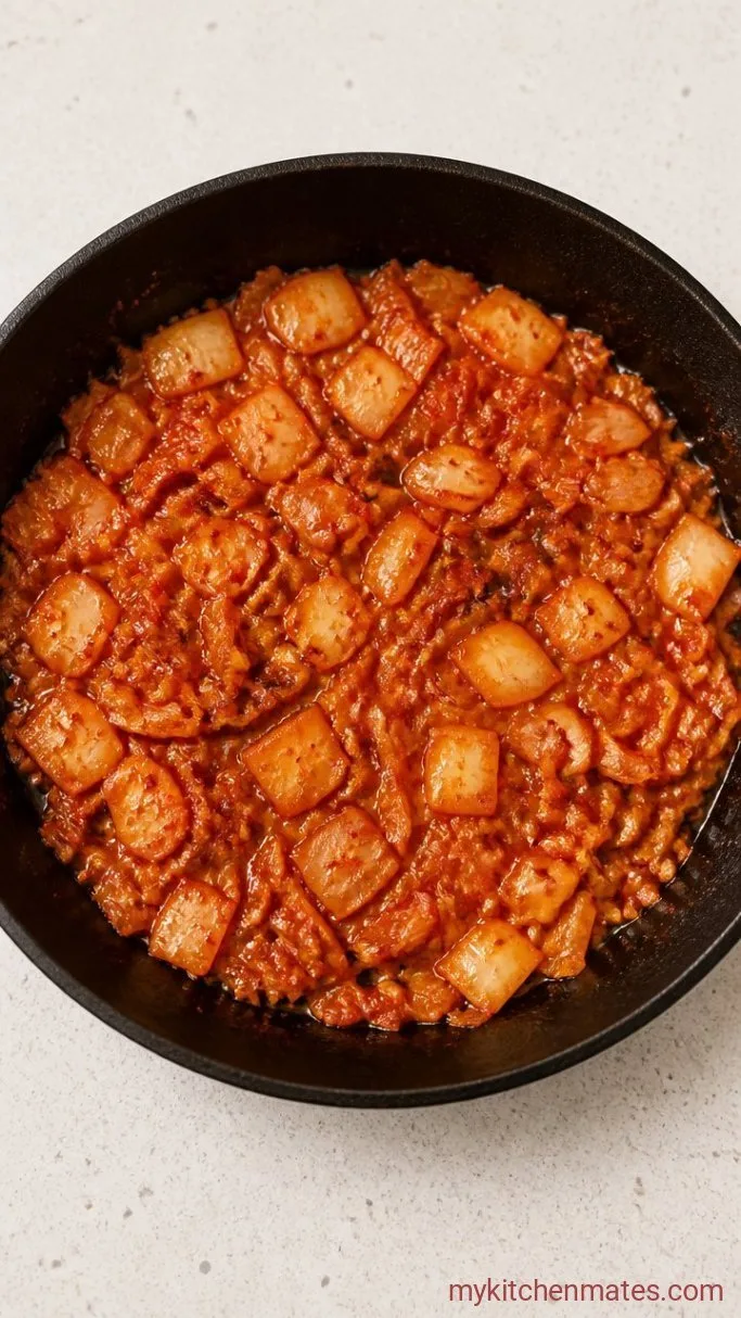 20-Minute Kimchi Fried Rice Step 1: Sauté the Kimchi