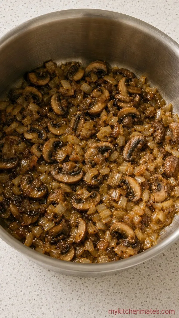 Step 1: Sauté the Mushrooms and Onion