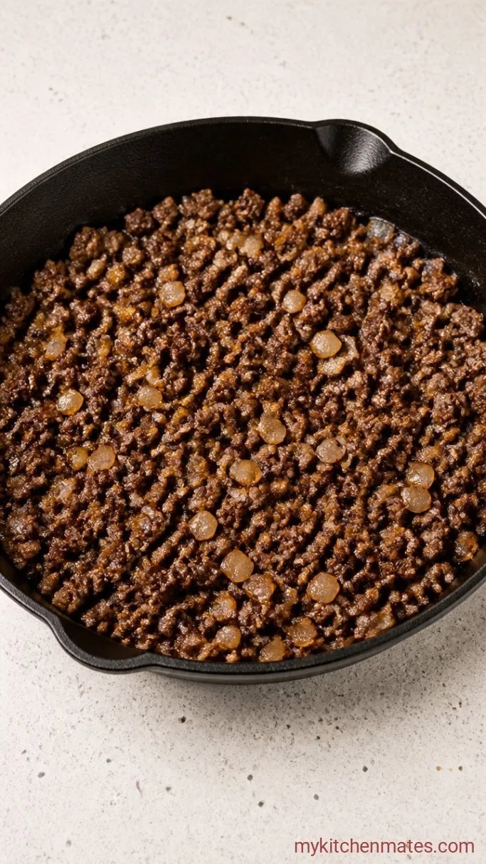 Step 1: Sauté the Onion and Beef