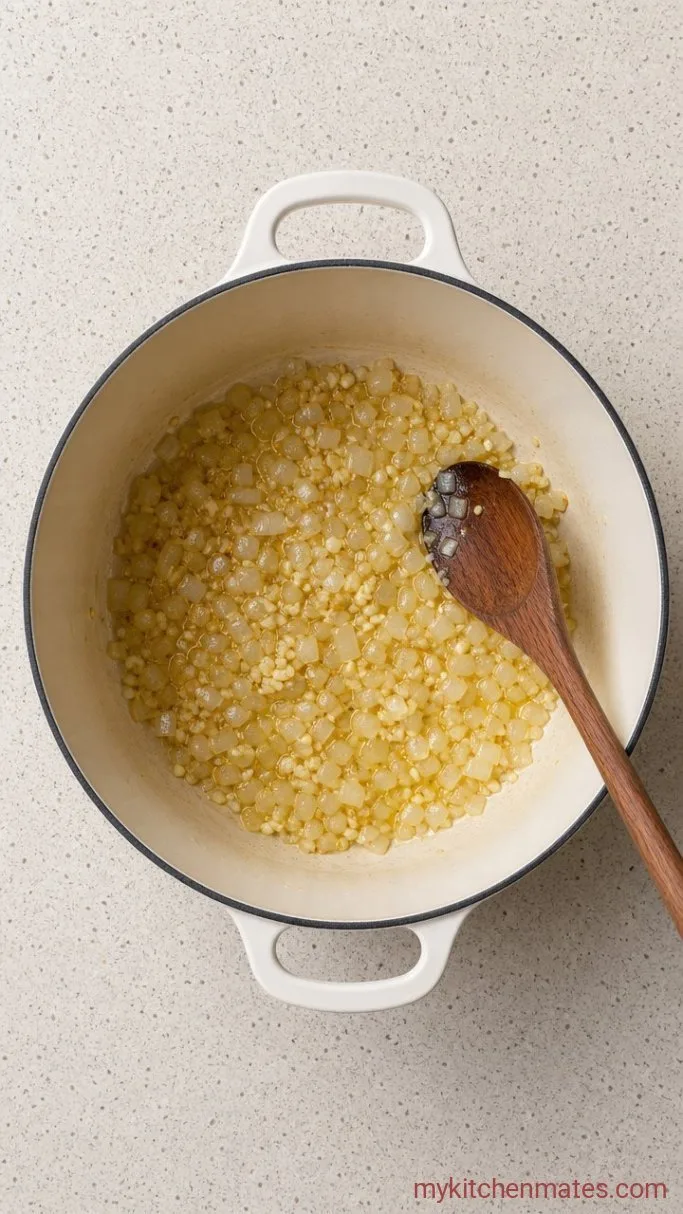 Step 1: Sauté the Onion and Garlic