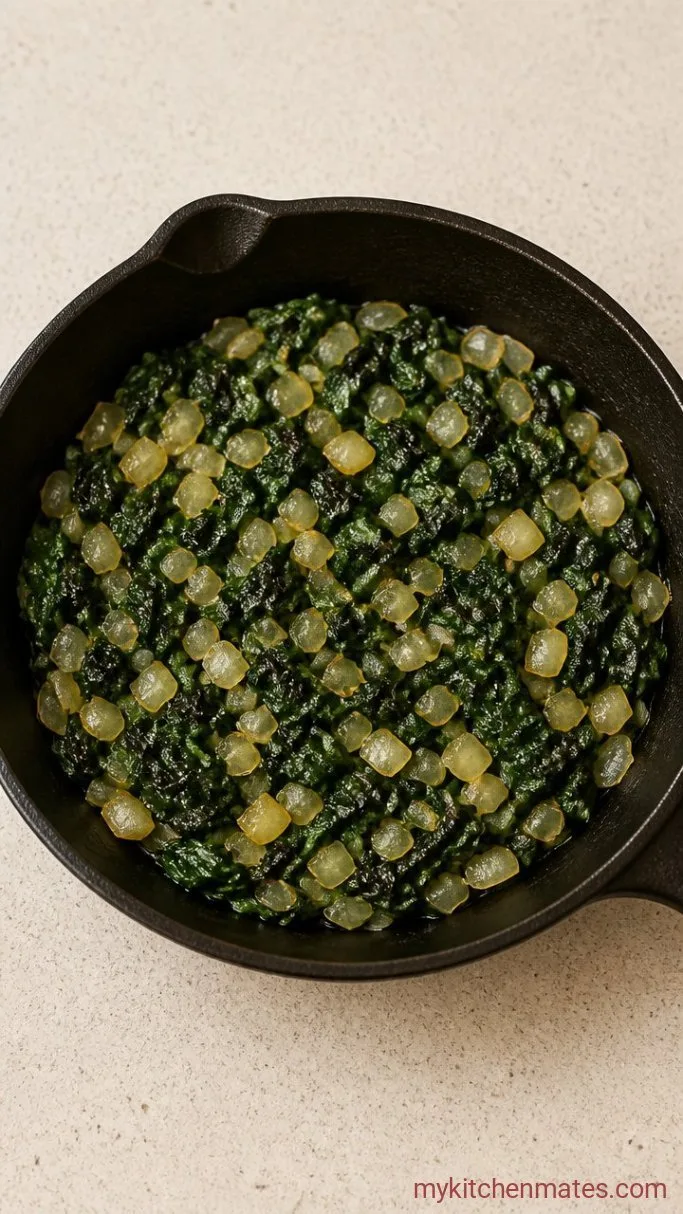 Step 1: Sauté the Onion and Spinach