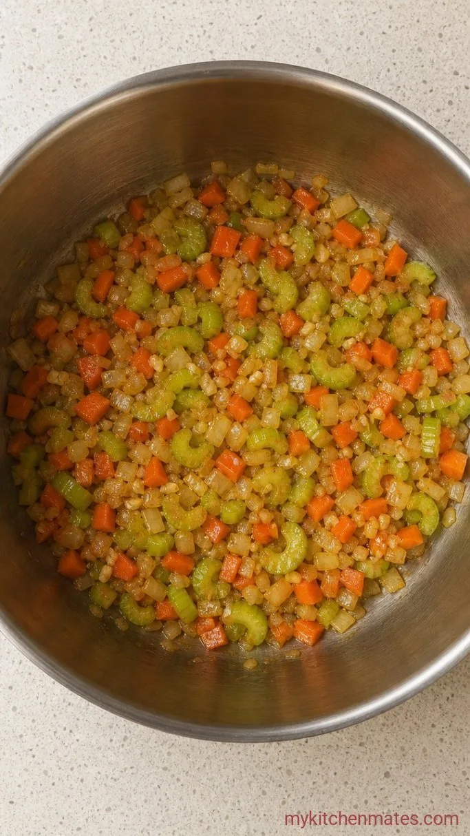 One-Pot Lemon Chicken Orzo Soup Step 1: Sauté the Vegetables