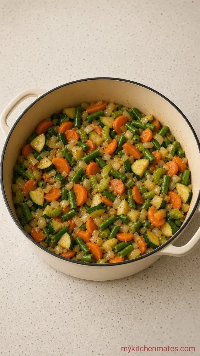 30-Minute Vegetable Tortellini Soup Step 1: Sauté the Vegetables