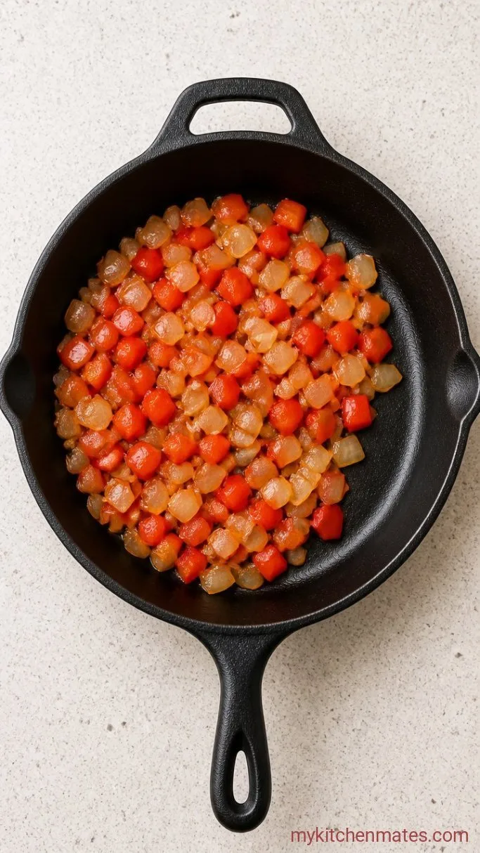 Cottage Cheese Egg Bake (High Protein, Meal-Prep Friendly) Step 1: Sauté the Vegetables