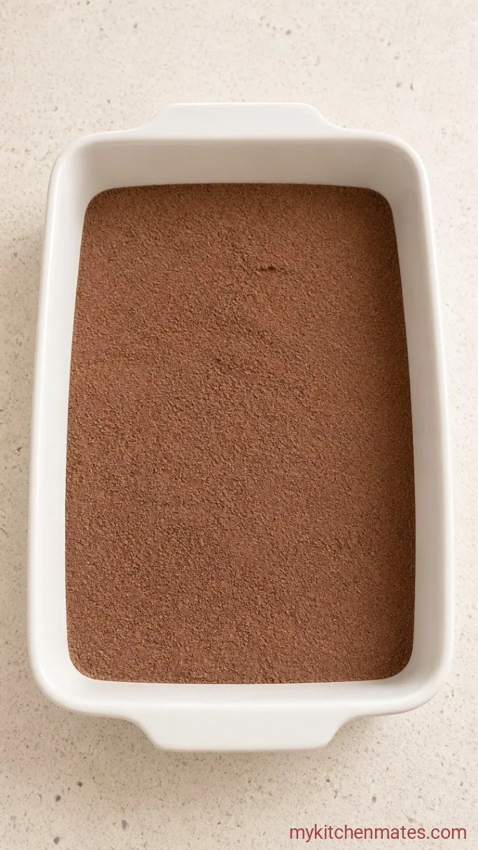 5-Ingredient Peanut Butter Cup Dump Cake Step 1: Scatter the Cake Mix