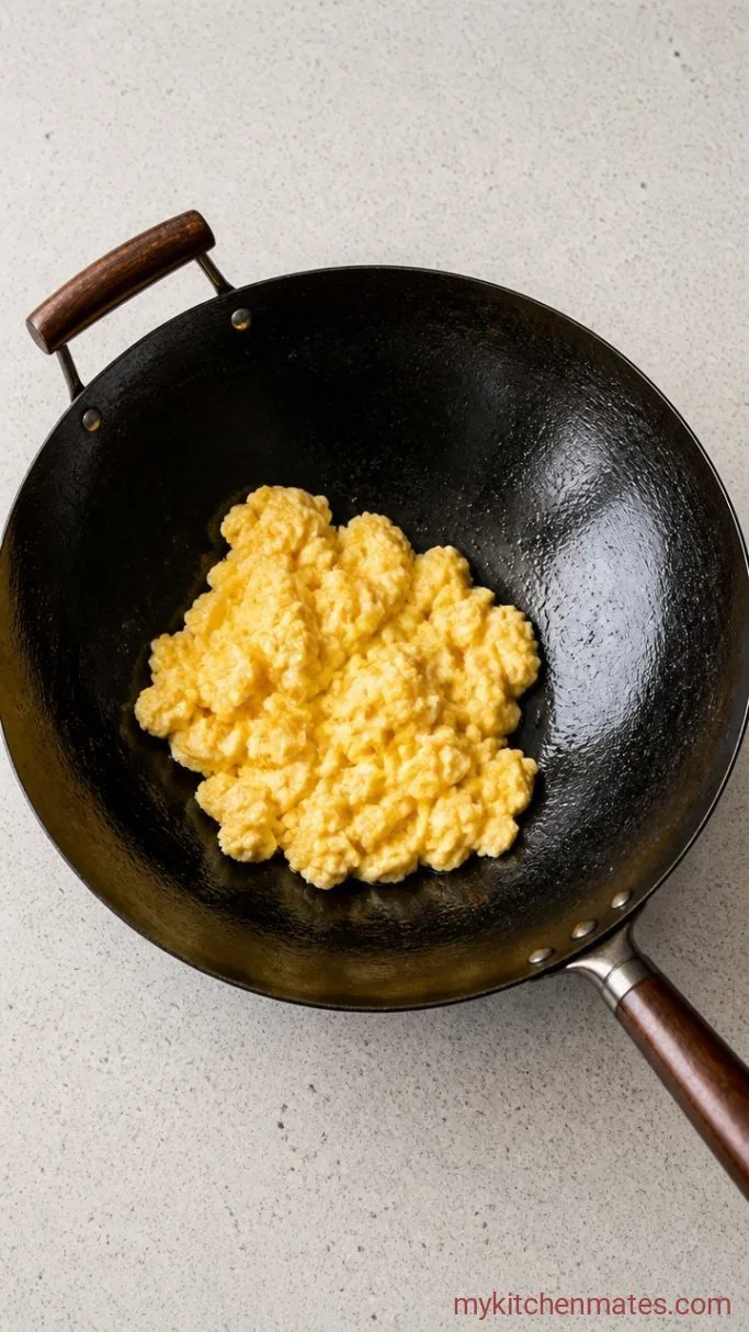 15-Minute Easy Fried Rice Step 1: Scramble the Eggs