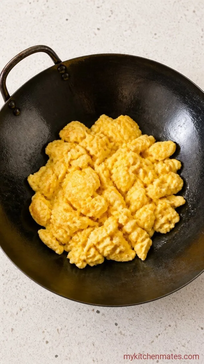 Quick Quinoa Fried Rice Step 1: Scramble the Eggs