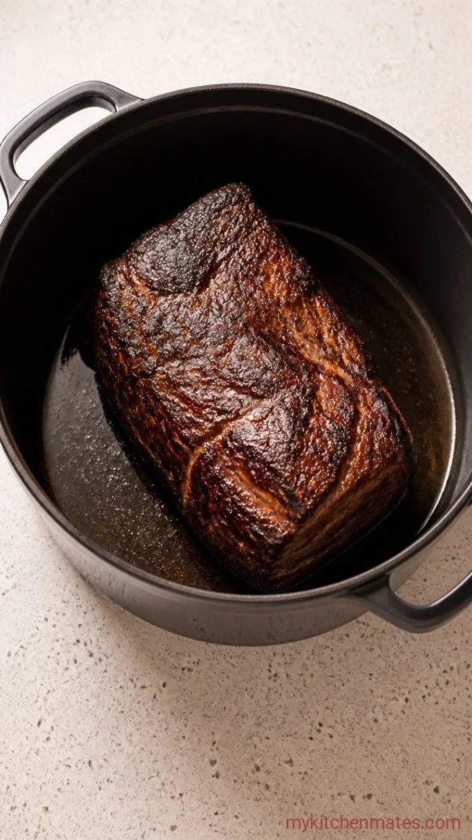 Gochujang-Braised Korean Pot Roast Step 1: Sear the Beef