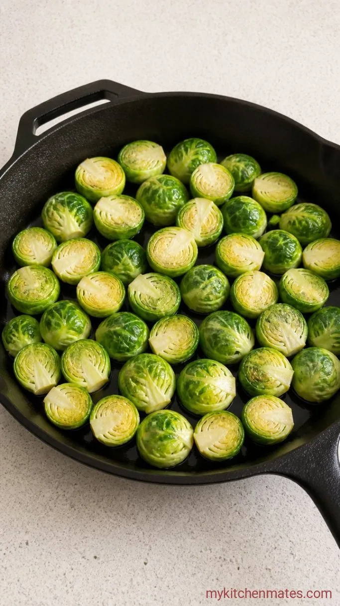 Step 1: Sear the Brussels Sprouts