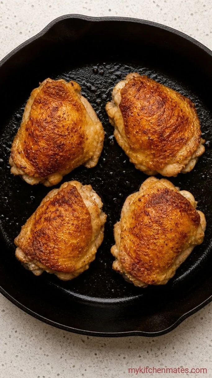 Step 1: Sear the Chicken Thighs