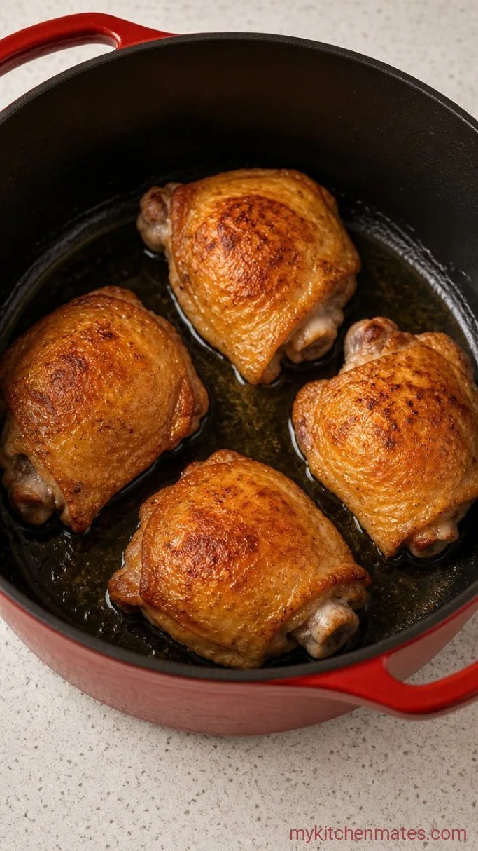 Step 1: Sear the Chicken Thighs