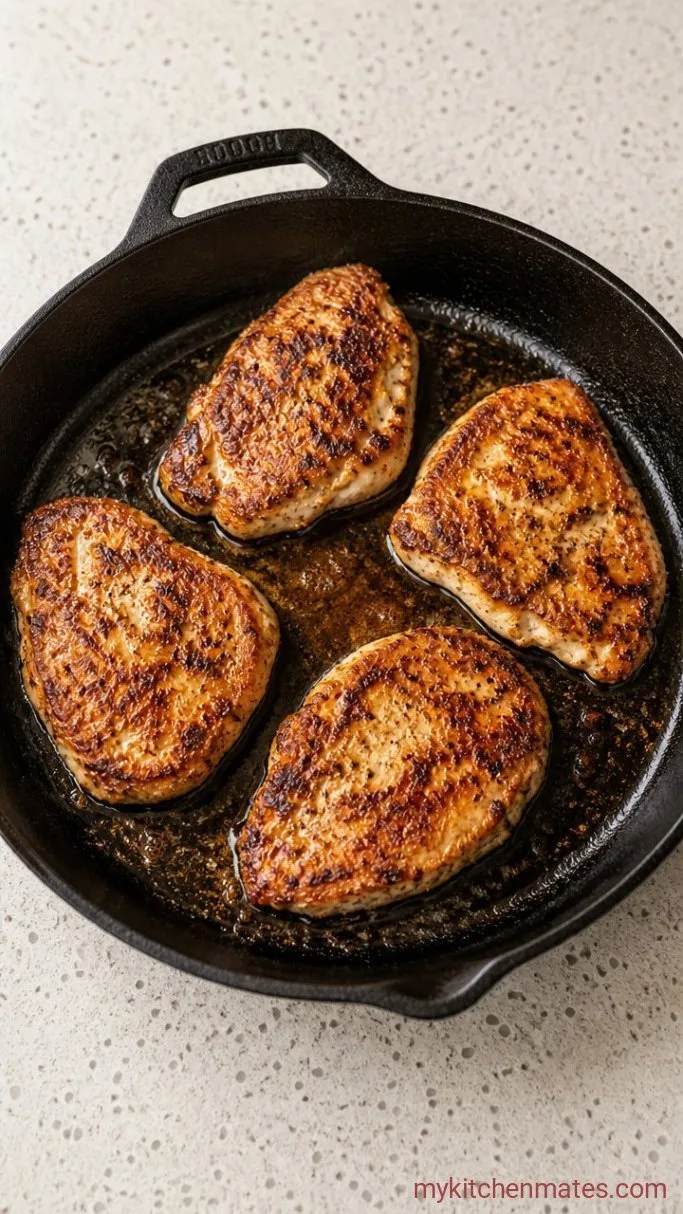 15-Minute Creamy Keto Chicken Breast Step 1: Sear the Chicken