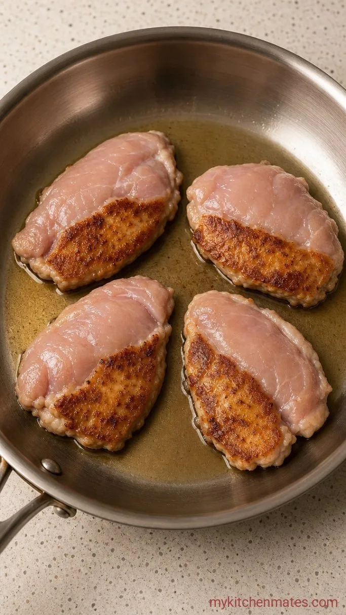 Quick 30-Minute Green Chili Chicken Step 1: Sear the Chicken