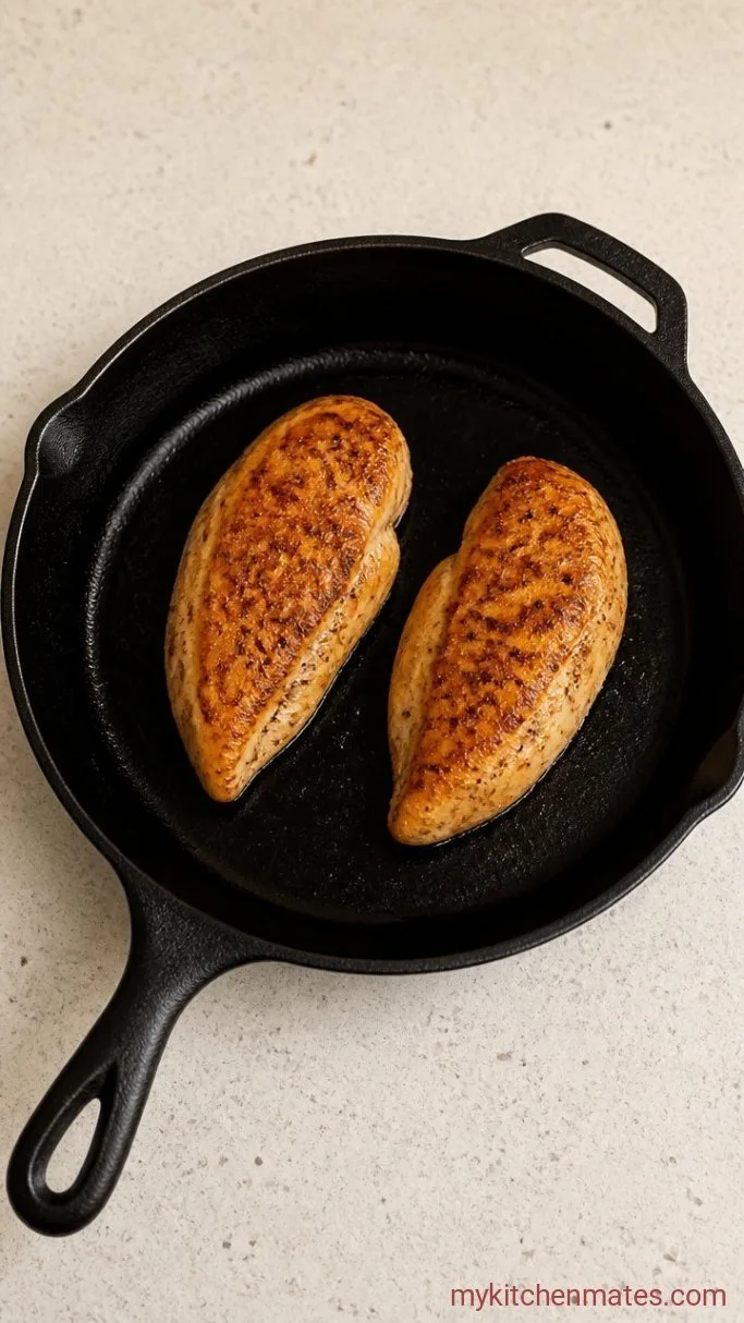 Creamy Crockpot Chicken Wild Rice Soup Step 1: Sear the Chicken
