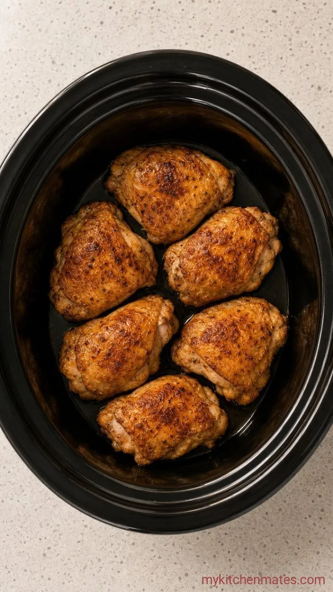 Creamy Crockpot Garlic Parmesan Chicken Pasta Step 1: Sear the Chicken