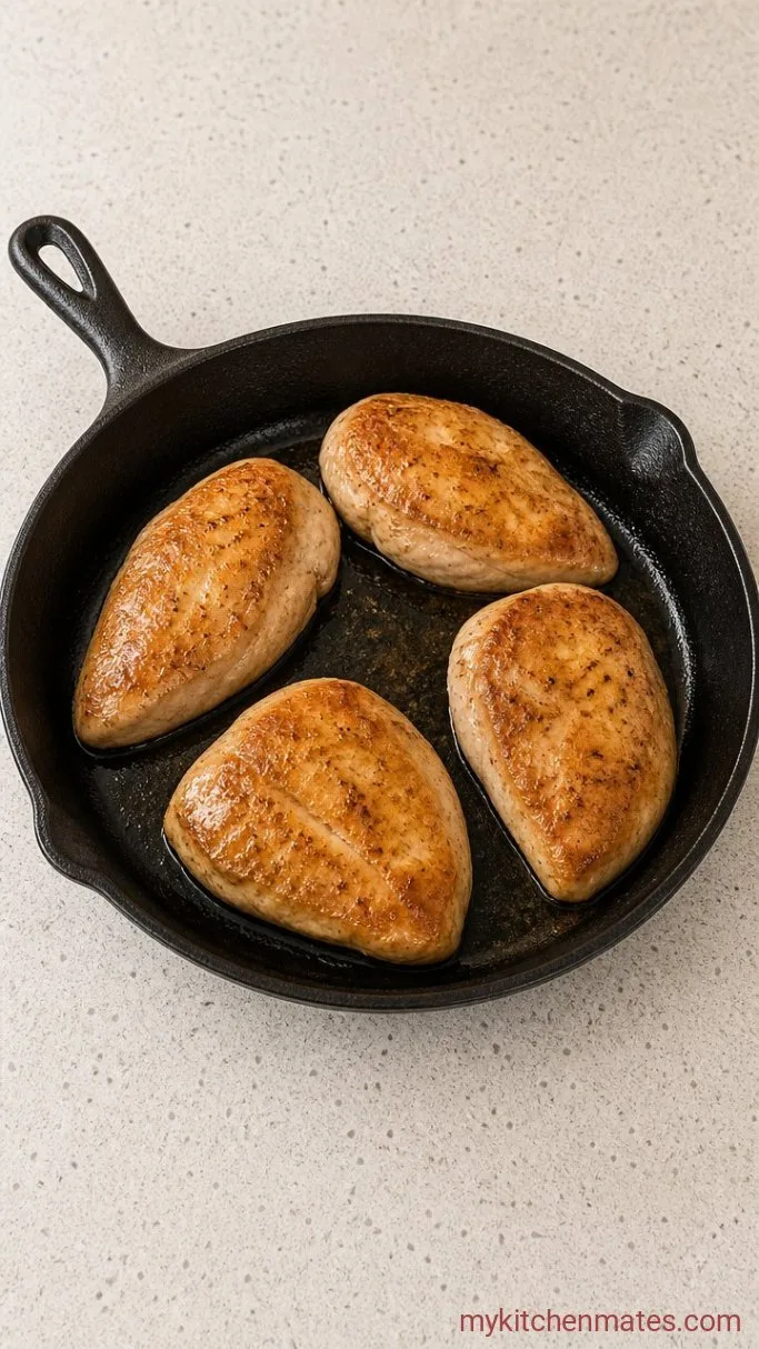 Creamy Crockpot French Onion Chicken Step 1: Sear the Chicken