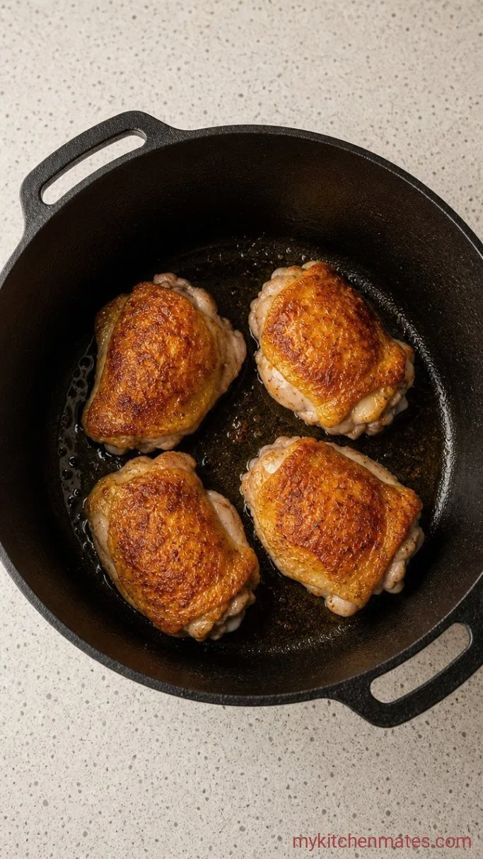 Spicy Korean Chicken Stew Step 1: Sear the Chicken