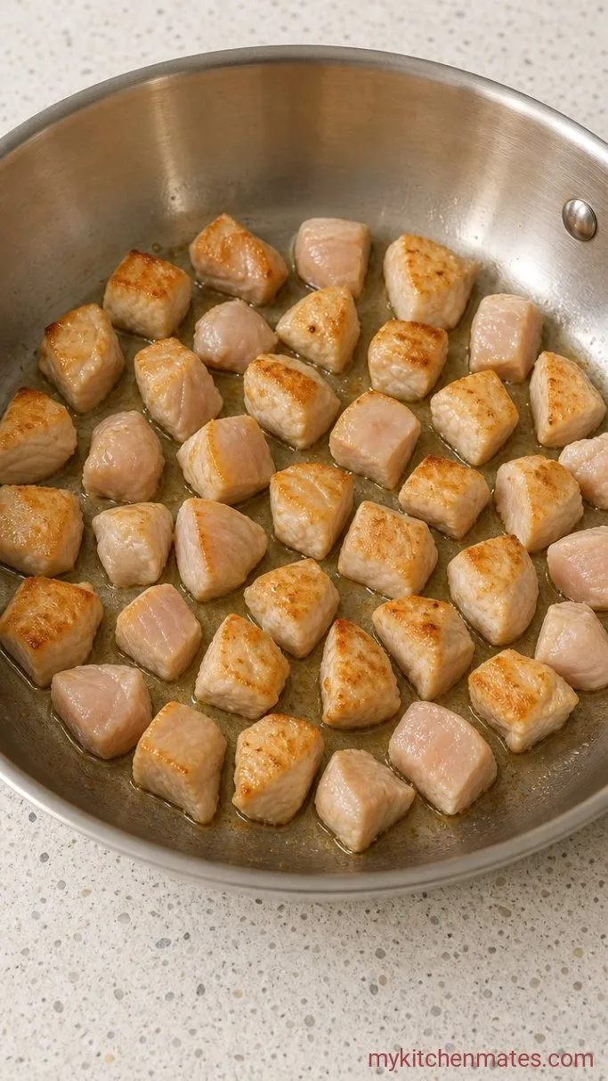 Creamy 30-Minute One Pot Chicken Pasta Step 1: Sear the Chicken