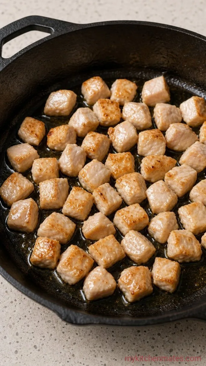 30-Minute Creamy Chicken Penne Pasta Step 1: Sear the Chicken