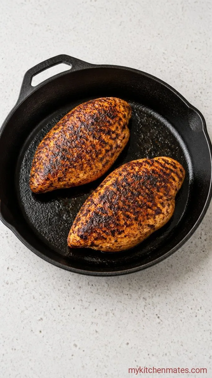 30-Minute Street Corn Chicken Rice Bowl Step 1: Sear the Chicken