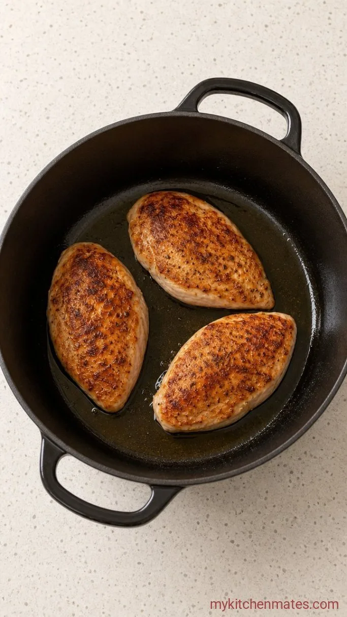High Protein White Chicken Chili (Stovetop, 40 Minutes) Step 1: Sear the Chicken